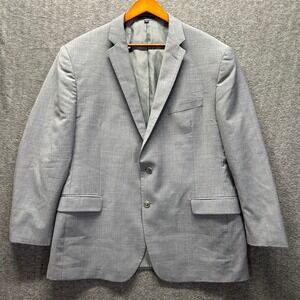 Jos A Bank 1905 Suit Jacket Mens 48R Grey 100% Wool Slim Fit Blazer RN31608